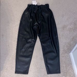 Black leather pants